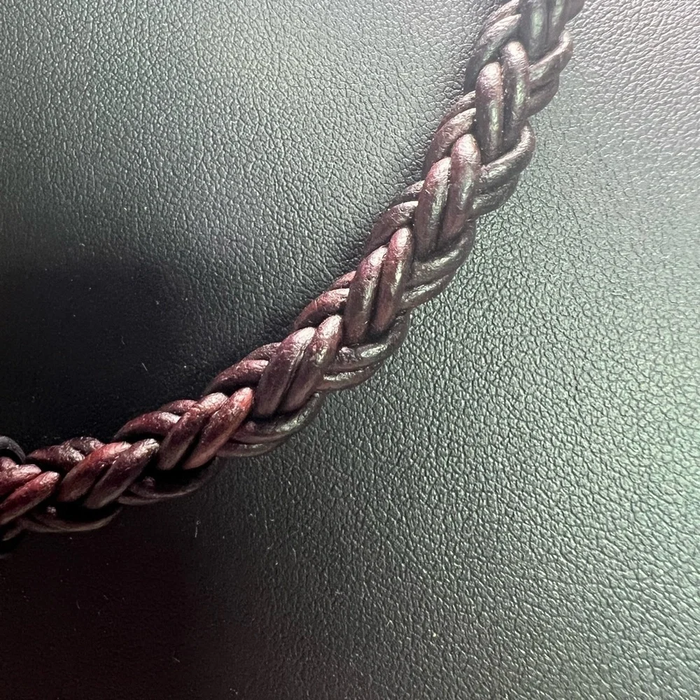 Urban Survival Gear Braided Leather Necklace 18” D13